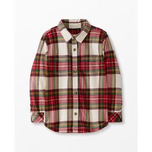 $50 Hanna Andersson Boys Button Down in French Terry - 6-7 years